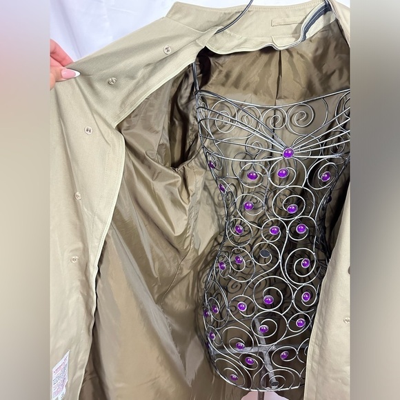 Vintage London Fog tan double breasted trench coat size 40 - Picture 11 of 11